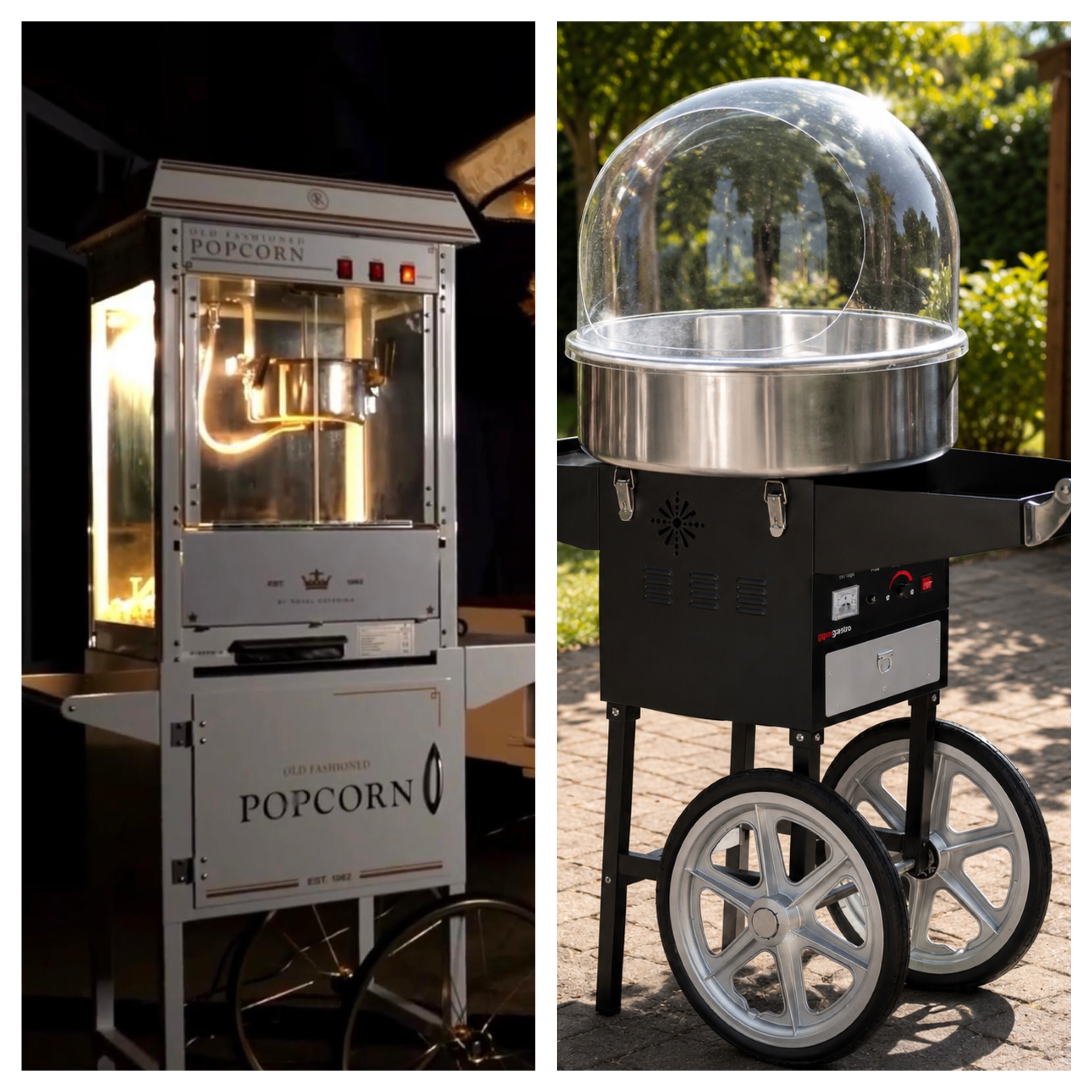 Popcornmaschine, Zuckerwattemaschine