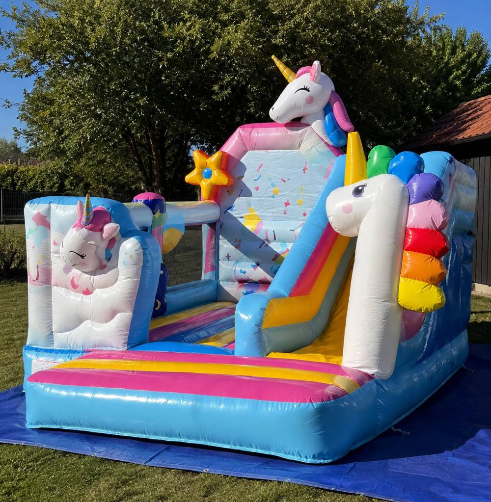 Hüpfburg Einhorn